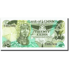 Banknote, Ghana, 20 Cedis, 1986, 1986-07-15, KM:24a, UNC(65-70)