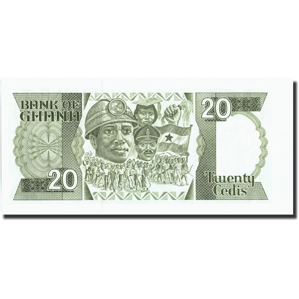Banknote, Ghana, 20 Cedis, 1986, 1986-07-15, KM:24a, UNC(65-70)