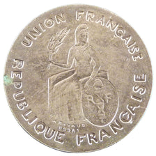 FRENCH OCEANIA, Franc, 1948, KM #E3, MS(65-70), Bronze-Nickel, Lecompte #7, 5.20