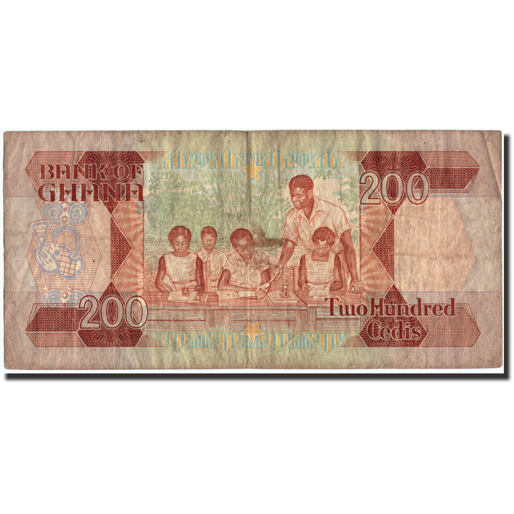 Banknote, Ghana, 200 Cedis, 1986, 1986-07-15, KM:27A, VF(20-25)