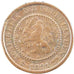 NETHERLANDS, 1/2 Cent, 1891, KM #109.2, EF(40-45), Bronze, 14, 1.30