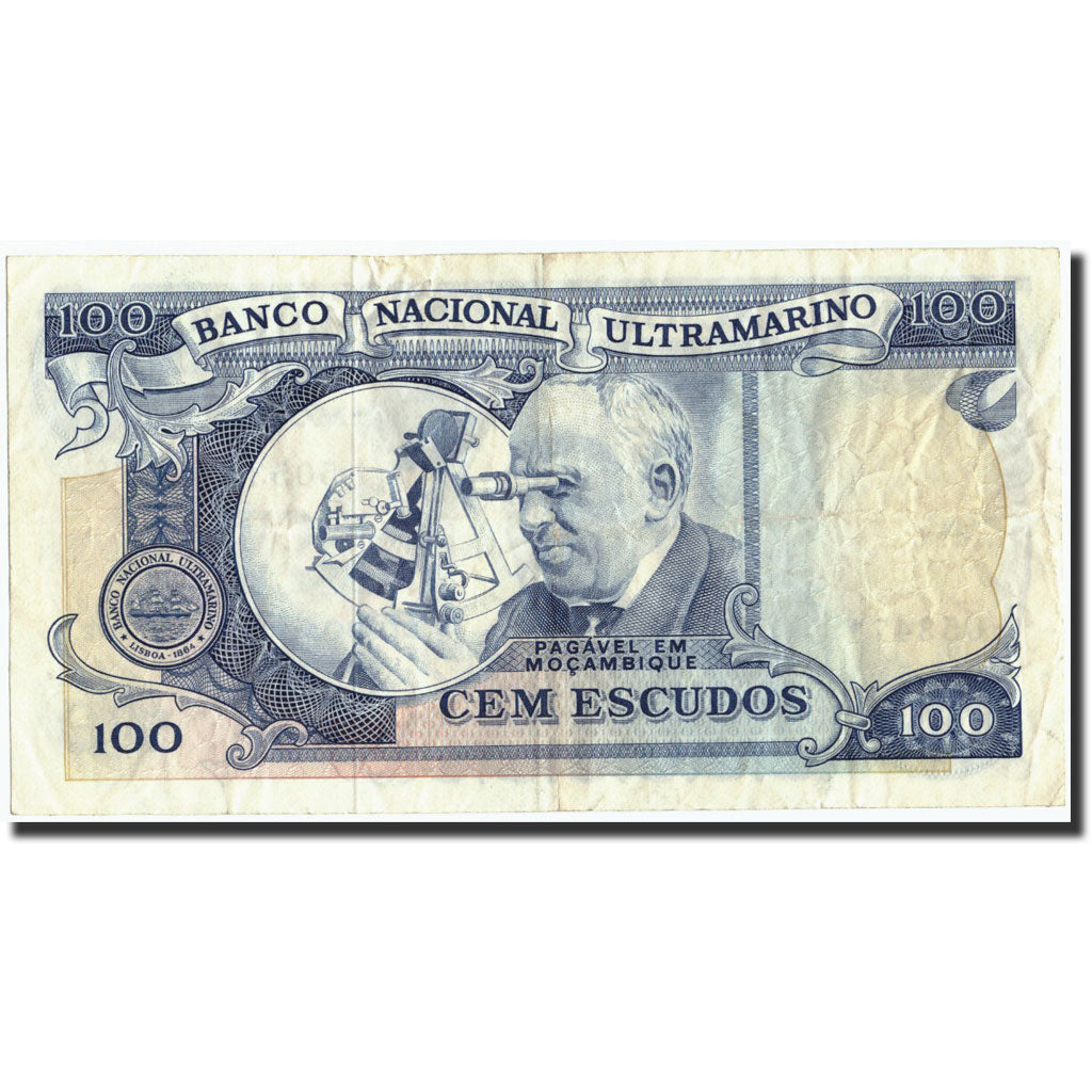 Mozambique, 100 Escudos, 1972, KM:113, 1972-05-23, VF(30-35)