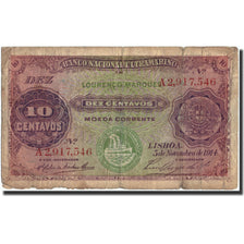Banknot, Mozambik, 10 Centavos, 1914, 1914-11-05, KM:56, VG(8-10)