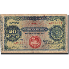 Billet, Angola, 20 Centavos, 1914, 1914-11-05, KM:42b, TB