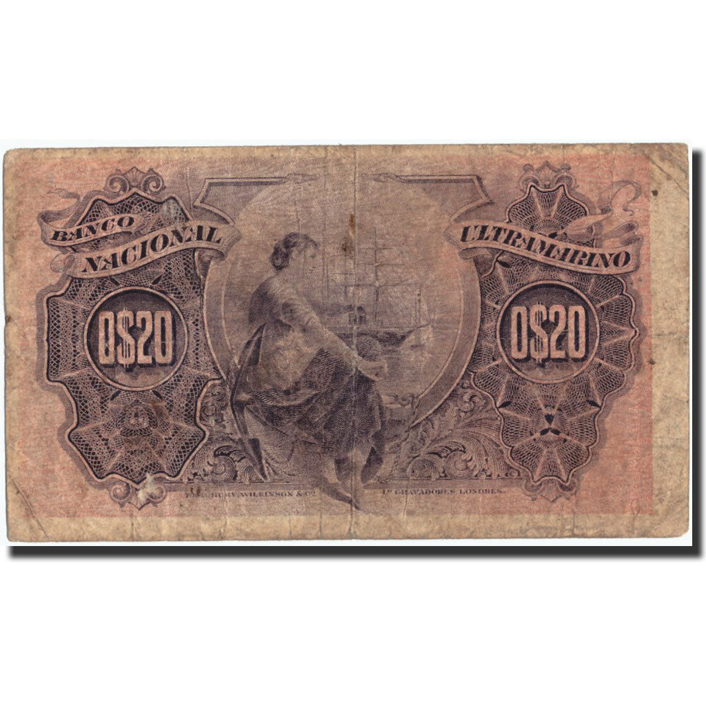 Banknote, Angola, 20 Centavos, 1914, 1914-11-05, KM:42b, VF(20-25)