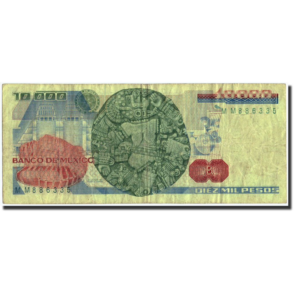 Mexico, 10,000 Pesos, 1985, KM:89b, 1985-07-19, VF(20-25)