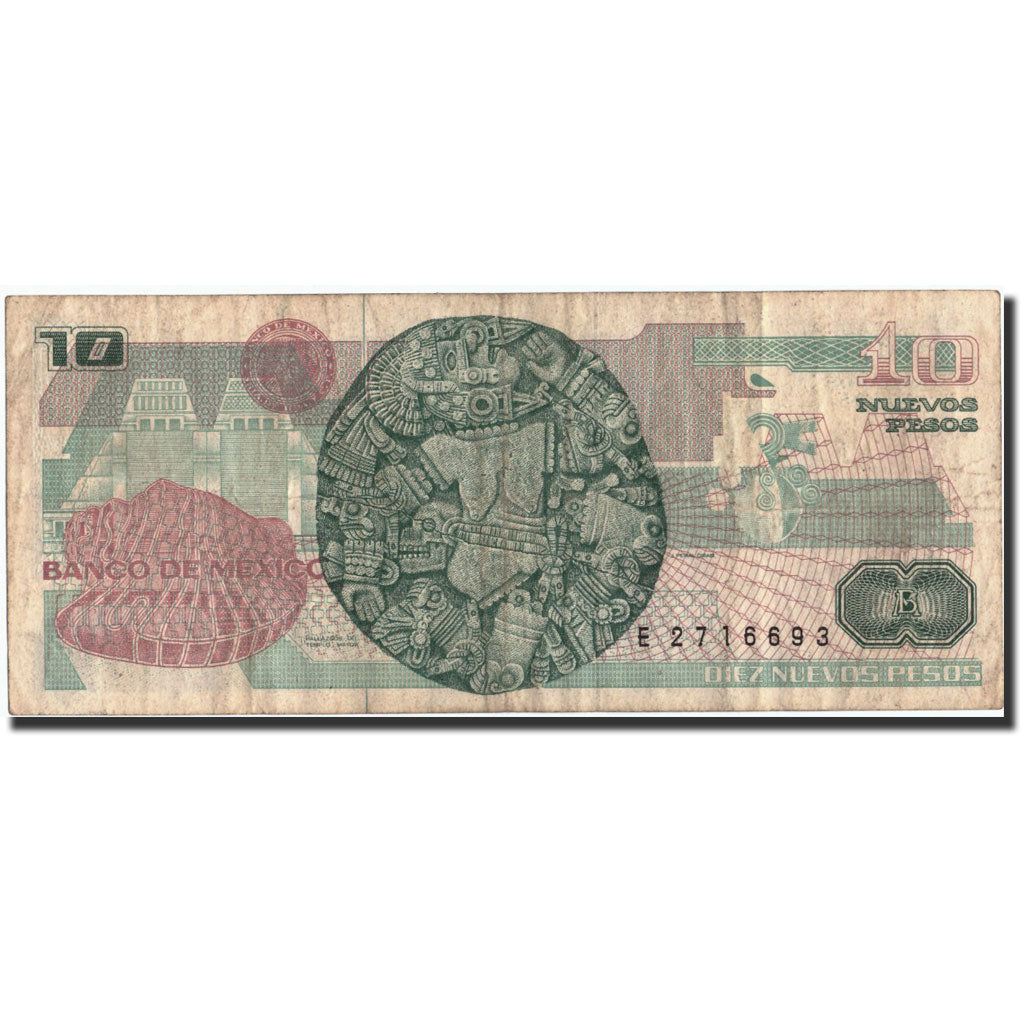 Banknote, Mexico, 10 Nuevos Pesos, 1992, 1992-07-31, KM:95, VF(20-25)