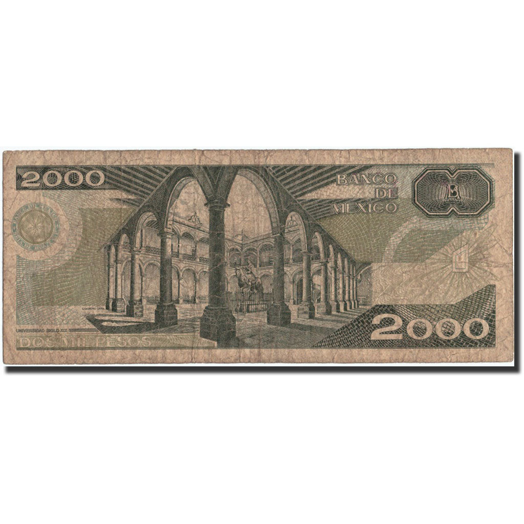 Geldschein, Mexiko, 2000 Pesos, 1989, 1989-03-28, KM:86c, S