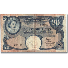 Billet, EAST AFRICA, 20 Shillings, Undated (1961-63), Undated, KM:39, TB+