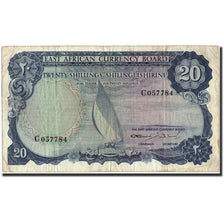 Billet, EAST AFRICA, 20 Shillings, Undated (1964), Undated, KM:47a, TB