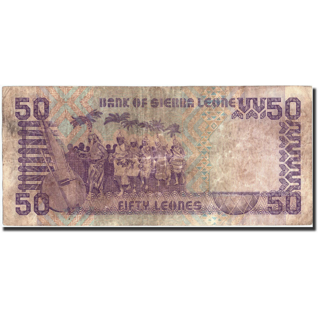 Sierra Leone, 50 Leones, 1988, 1988-04-27, KM:17a, VG(8-10)