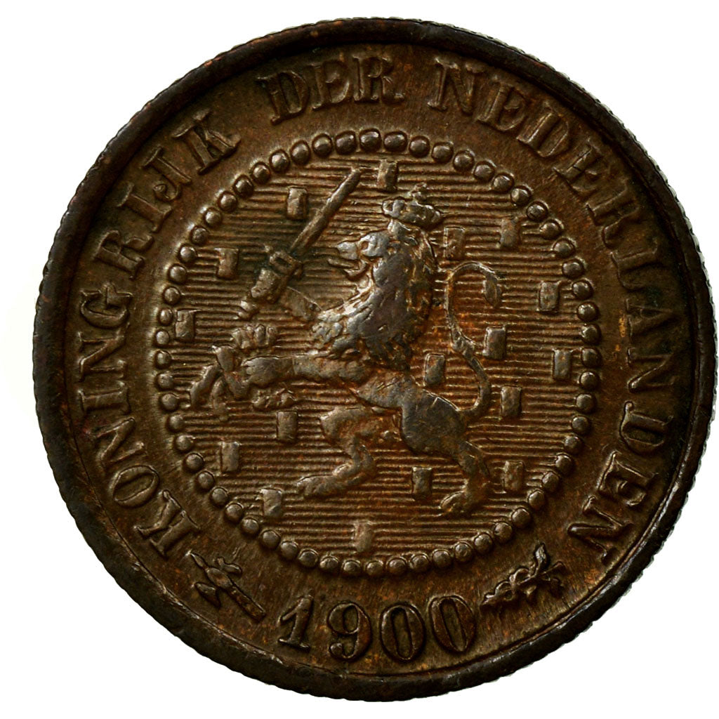 Coin, Netherlands, Wilhelmina I, 1/2 Cent, 1900, EF(40-45), Bronze, KM:109.2