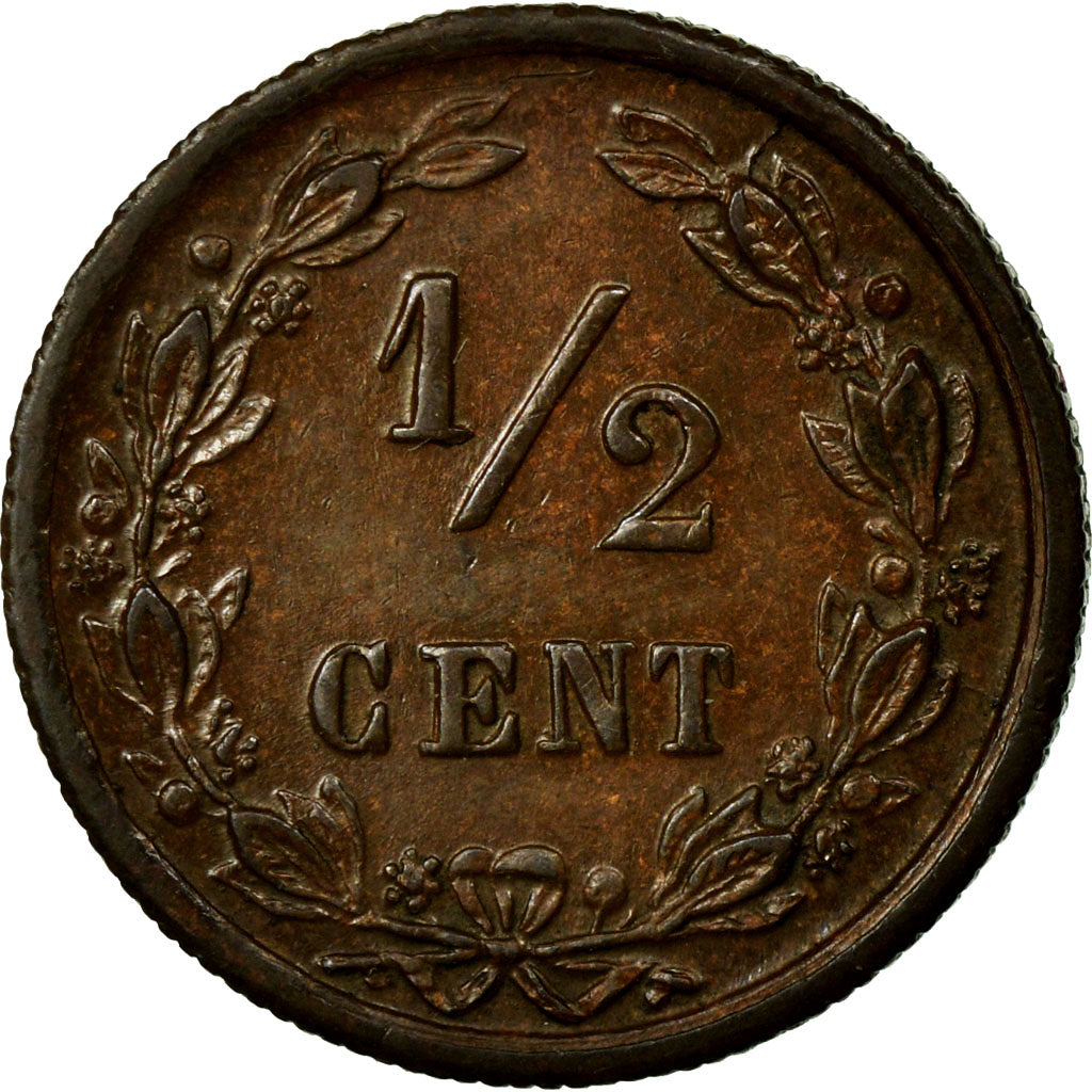 Coin, Netherlands, Wilhelmina I, 1/2 Cent, 1900, EF(40-45), Bronze, KM:109.2