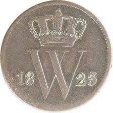 NETHERLANDS, Cent, 1823, KM #47, VF(20-25), Copper, 22, 3.60