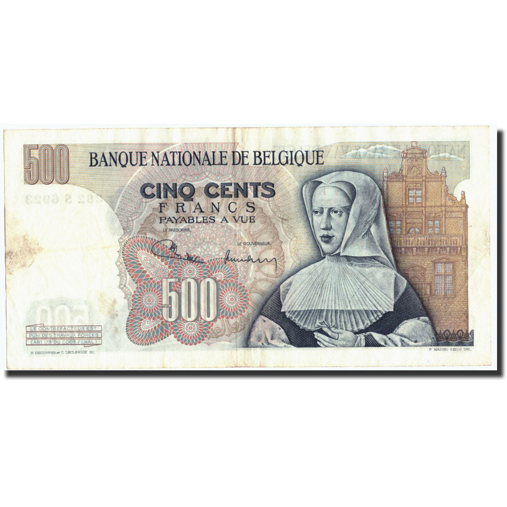 Banknote, Belgium, 500 Francs, 1971, 1971-04-05, KM:135b, AU(50-53)
