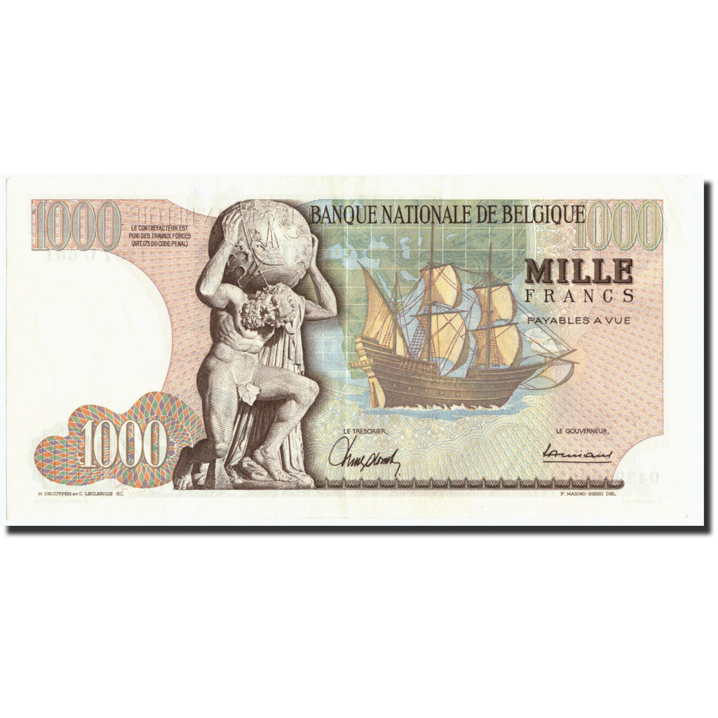 Billet, Belgique, 1000 Francs, 1962, 1962-09-27, KM:136a, TTB+