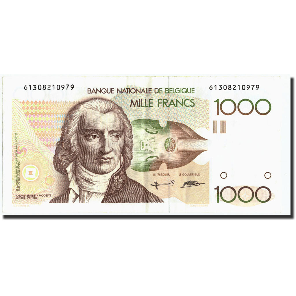 Banknote, Belgium, 1000 Francs, Undated (1980-96), Undated, KM:144a, EF(40-45)