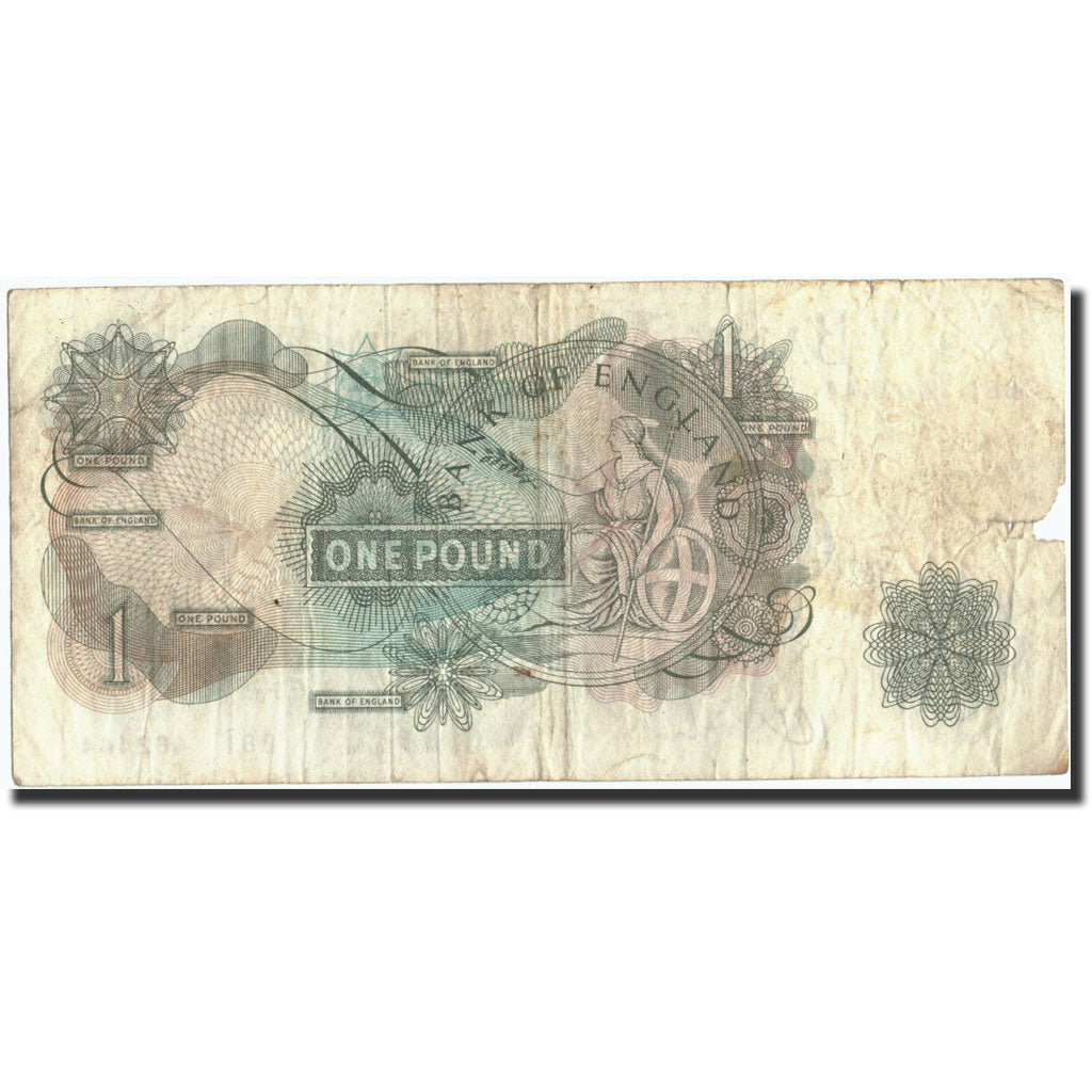 Banknote, Great Britain, 1 Pound, Undated (1960-78), Undated, KM:374a, AG(1-3)