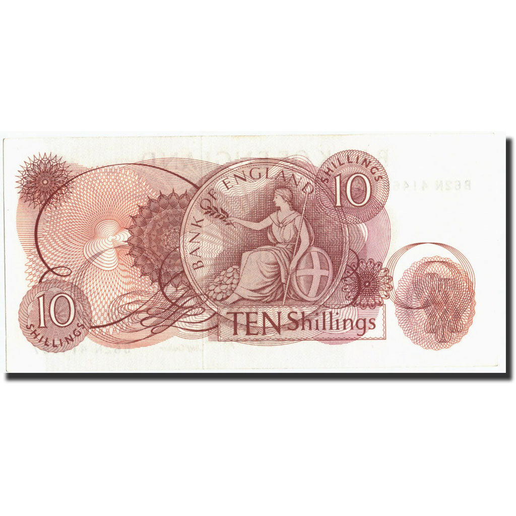 Banconote, Gran Bretagna, 10 Shillings, Undated (1961-70), KM:373c, Undated, FDS