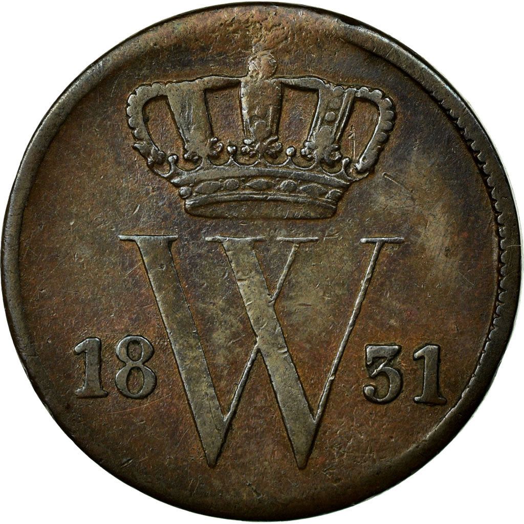 Moneda, Países Bajos, William I, Cent, 1831, MBC, Cobre, KM:47
