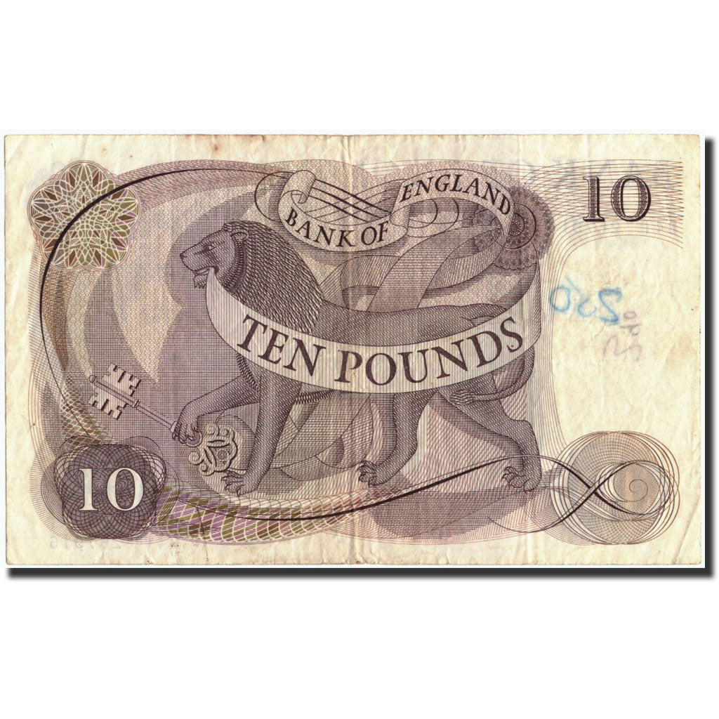 Banknote, Great Britain, 10 Pounds, Undated (1964-75), Undated, KM:376c