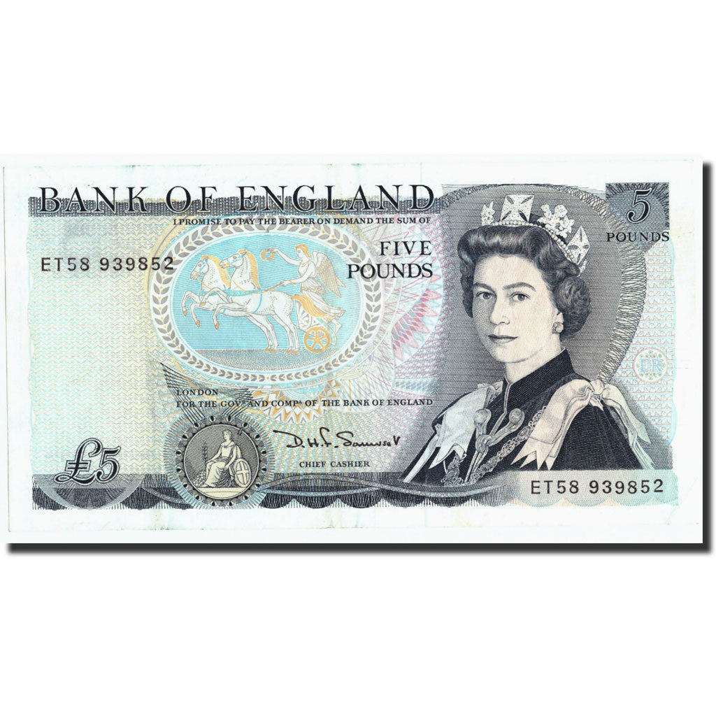 Banconote, Gran Bretagna, 5 Pounds, Undated (1971-91), KM:378c, Undated, BB+