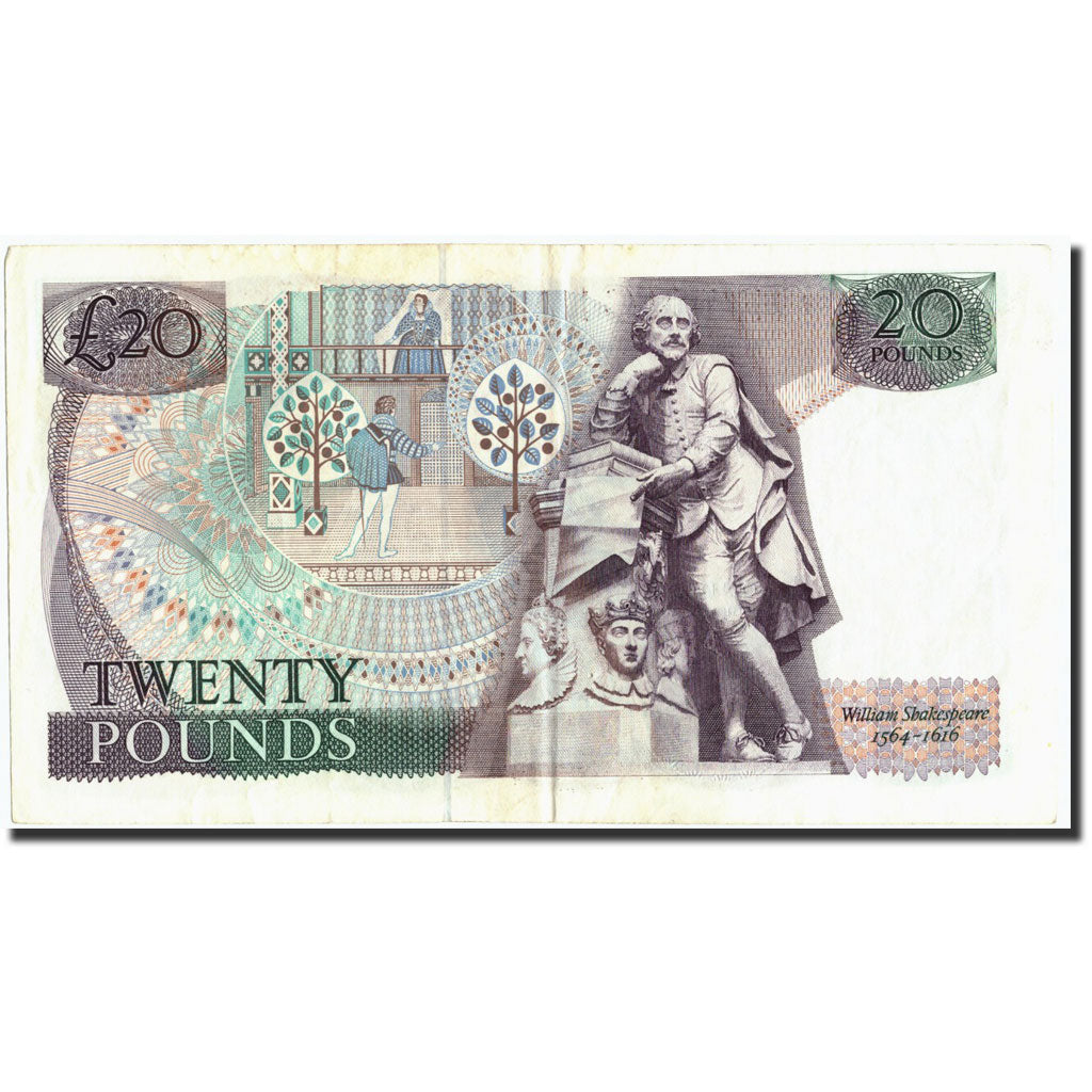 Great Britain, 20 Pounds, Undated (1988-91), KM:380e, EF(40-45)