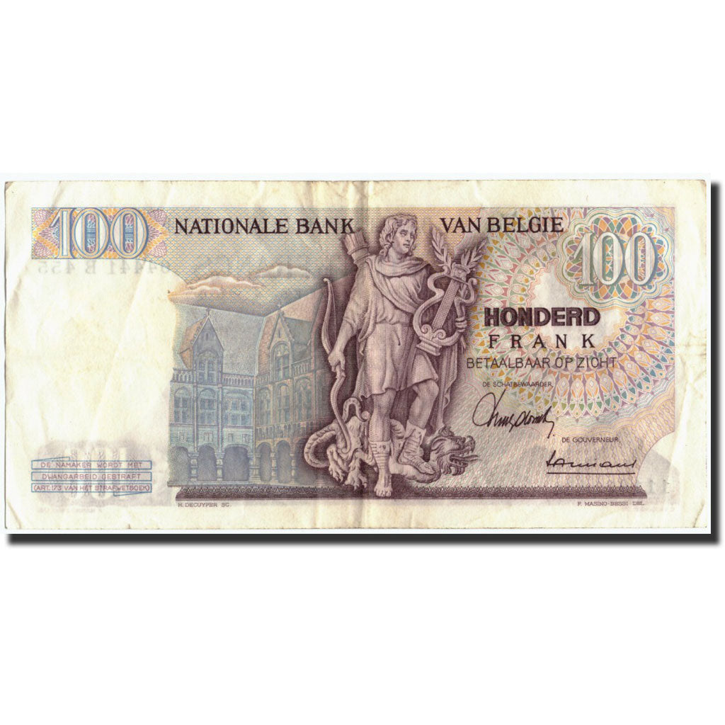 Banknote, Belgium, 100 Francs, 1966, 1966-05-05, KM:134a, VF(20-25)