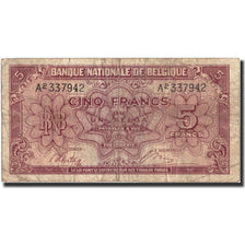 Banconote, Belgio, 5 Francs-1 Belga, 1943, KM:121, 1943-02-01, MB