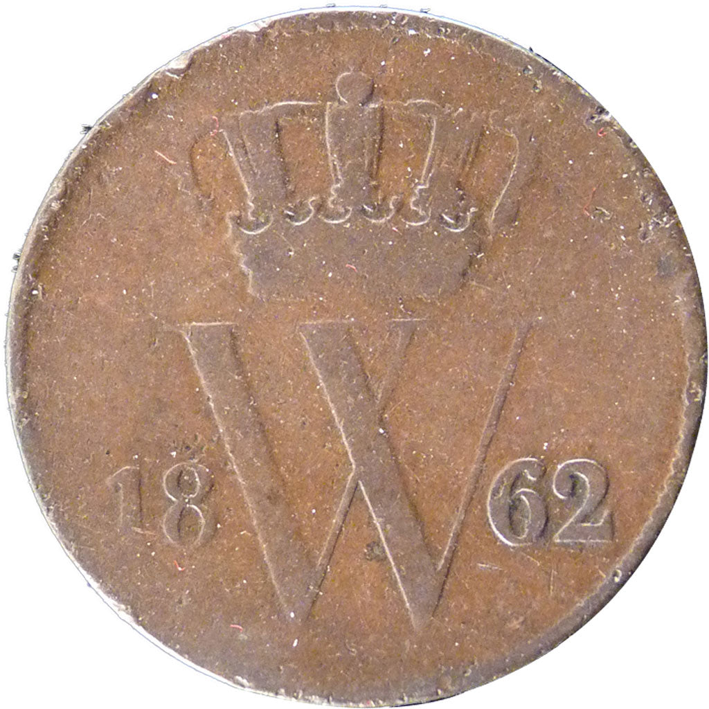 NETHERLANDS, Cent, 1862, KM #100, VF(20-25), Copper, 22, 3.60