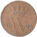 NETHERLANDS, Cent, 1862, KM #100, VF(20-25), Copper, 22, 3.60