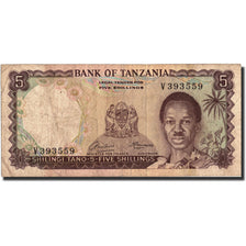 Tanzania, 5 Shillings, Undated (1966), KM:1a, VF(20-25)