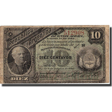 Argentina, 10 Centavos, 1883, 1883, KM:6, VF(20-25)