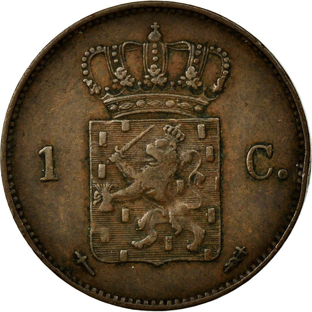 Coin, Netherlands, William III, Cent, 1870, EF(40-45), Copper, KM:100