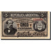 Billet, Argentine, 5 Centavos, 1884, 1884-01-01, KM:5, TTB