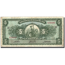 Banknote, Peru, 5 Soles De Oro, 1963, 1963-09-20, KM:83a, VF(20-25)