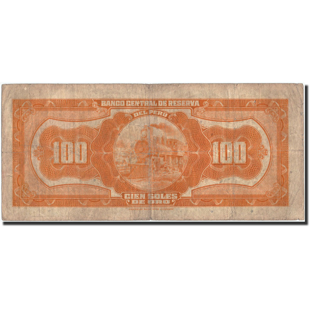 Peru, 100 Soles, 1947, 1947-10-17, KM:69a, VF(20-25)