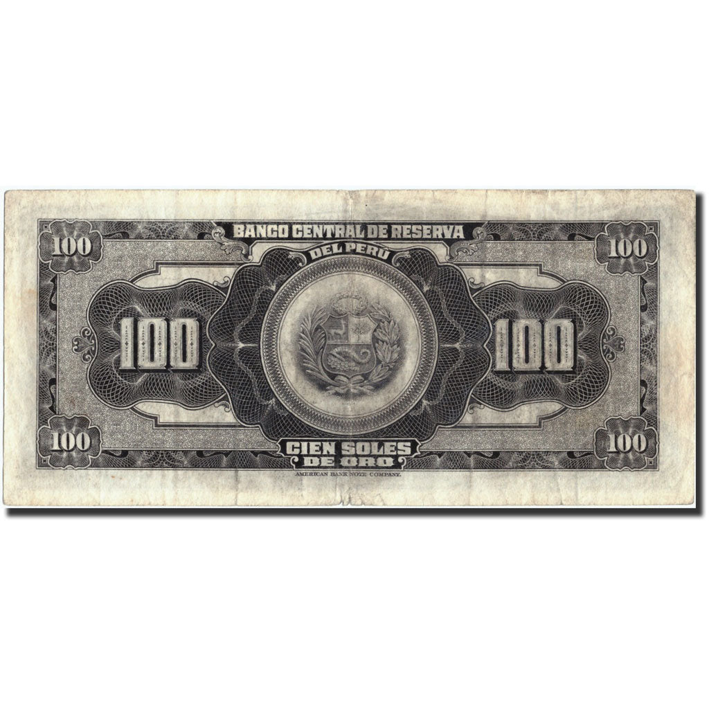Peru, 100 Soles De Oro, 1965, 1965-08-20, KM:90a, VF(20-25)
