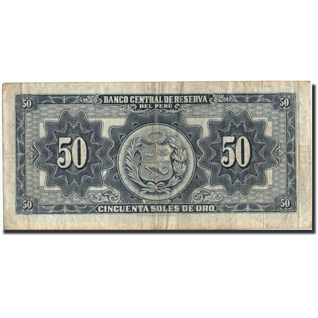 Peru, 50 Soles, 1959, 1959-05-13, KM:78a, VF(30-35)
