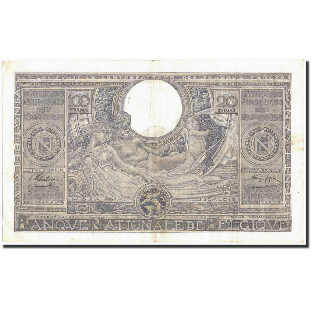 Banknote, Belgium, 100 Francs-20 Belgas, 1943, 1943-03-03, KM:112, AU(50-53)