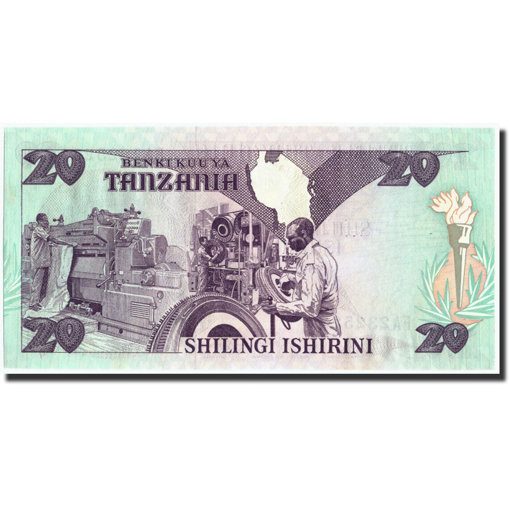 Banknote, Tanzania, 20 Shilingi, Undated (1987), Undated, KM:15, UNC(65-70)