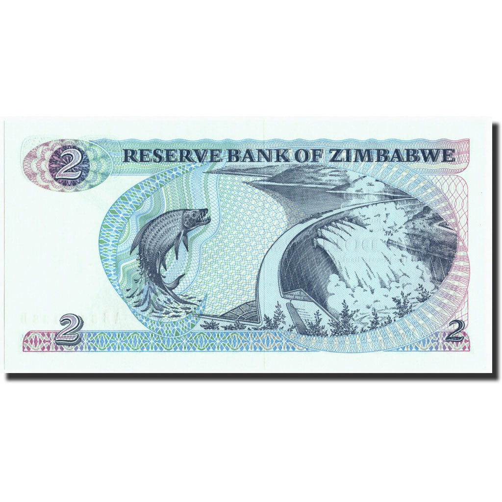 Banknote, Zimbabwe, 2 Dollars, 1983, 1983, KM:1b, UNC(65-70)