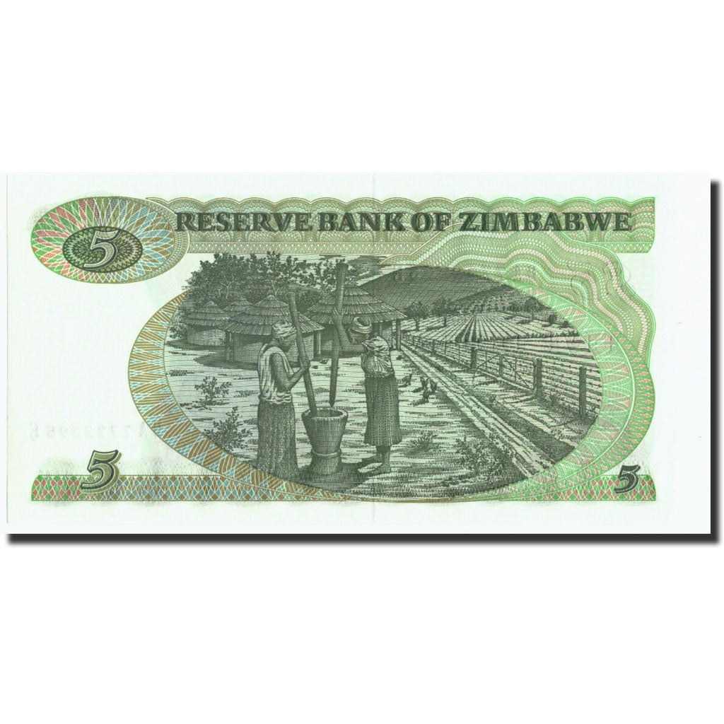 Zimbabwe, 5 Dollars, 1983, KM:2c, 1983, AU(55-58)