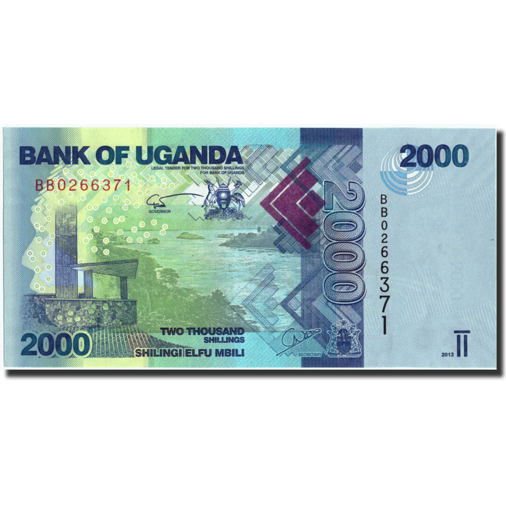 Uganda, 2000 Shillings, 2013, KM:50, 2013, UNC(65-70)