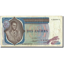 Zaire, 10 Zaïres, 1977, KM:23b, 1977-10-27, AU(55-58)