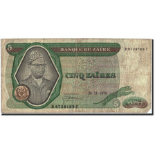 Biljet, Zaïre, 5 Zaïres, 1976, 1976-11-24, KM:21a, B