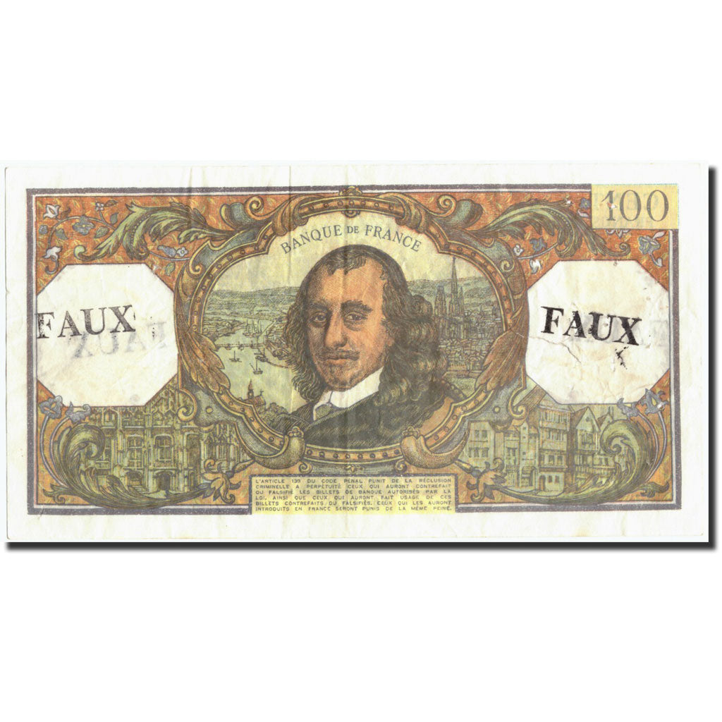Geldschein, Frankreich, 100 Francs, 100 F 1964-1979 ''Corneille'', 1972