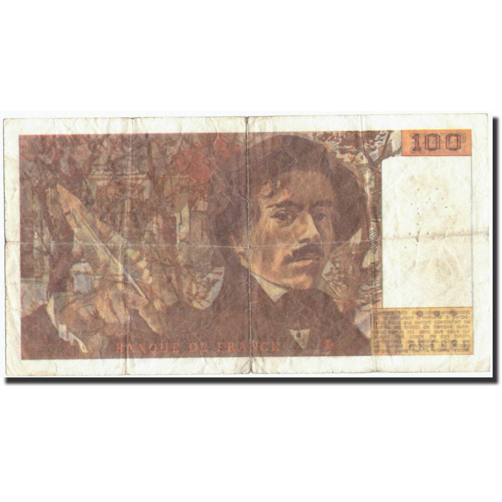 France, 100 Francs, FAKE 100 F 1978-1995 ''Delacroix'', KM:154d, 1988