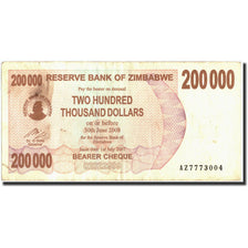 Billete, 200,000 Dollars, 2007, Zimbabue, KM:49, 2007-07-01, BC+