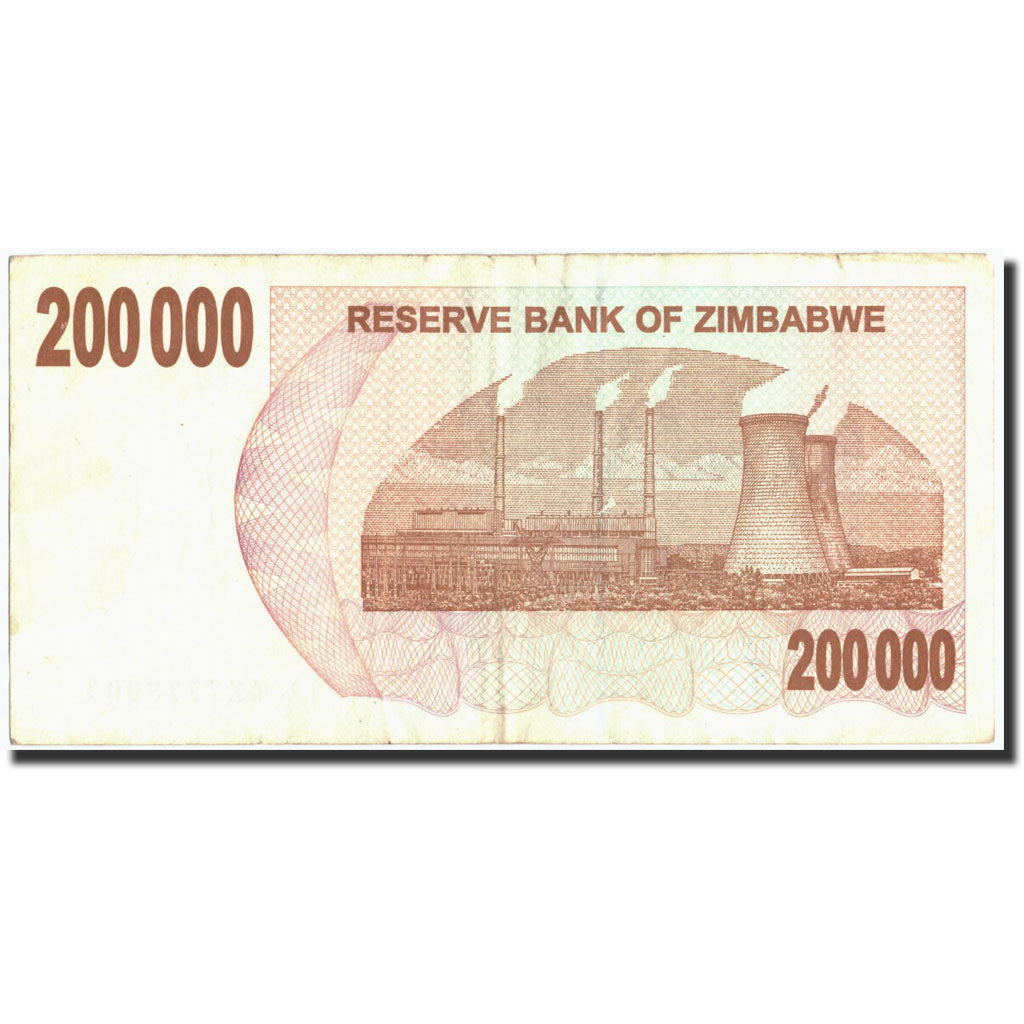 Banknote, Zimbabwe, 200,000 Dollars, 2007, 2007-07-01, KM:49, VF(30-35)